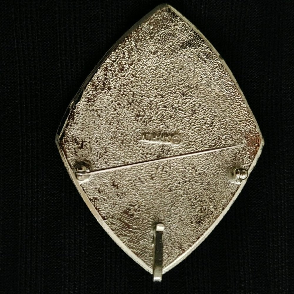 Vintage Sarah Coventry 3 Piece Silver Panel Bracelet Pendant/Pin Clip Earrings - Picture 7 of 8